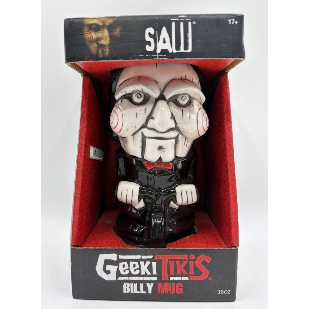 Geeki Tikis Saw Billy The Puppet Ceramic Tiki Mug Rare & Discontinued New in Box